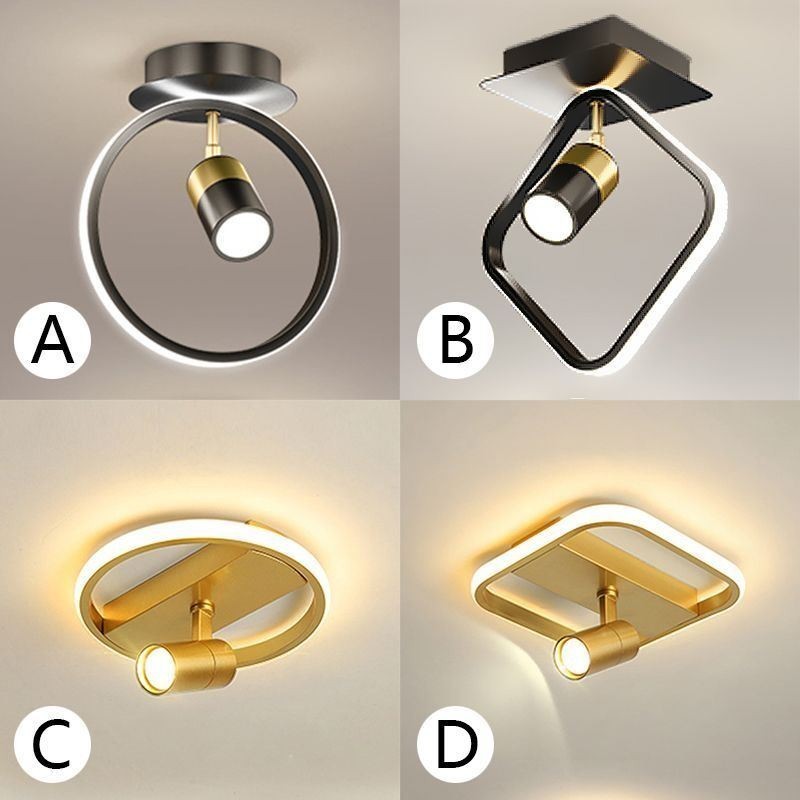 Lámpara de techo acrílica minimalista con foco decorativo.