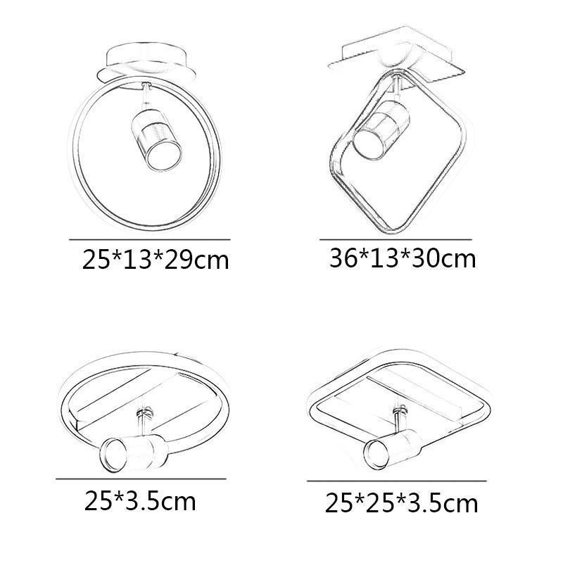 Lámpara de techo acrílica minimalista con foco decorativo.