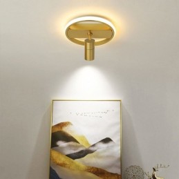 Lámpara de techo acrílica minimalista con foco decorativo.