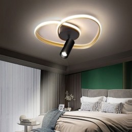 Foco de iluminación con forma de corazón de oro cepillado y montaje empotrado