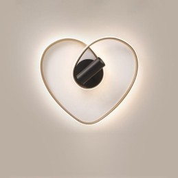Foco de iluminación con forma de corazón de oro cepillado y montaje empotrado