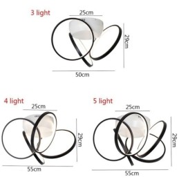 Lámpara de techo empotrada con anillo de halo acrílico