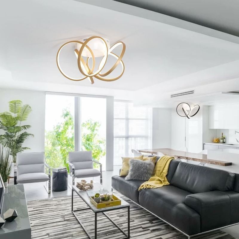 Lámpara de techo empotrada con anillo de halo acrílico