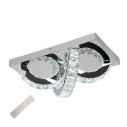 Lámpara de techo de cristal con montaje empotrado de anillo semicircular