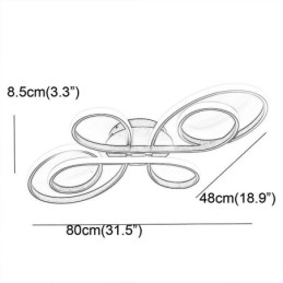 Lámpara de techo empotrada con nudo chino moderno