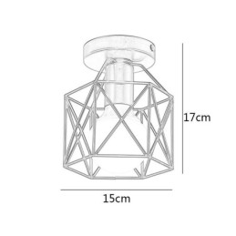 Lámpara de techo empotrada con jaula de metal