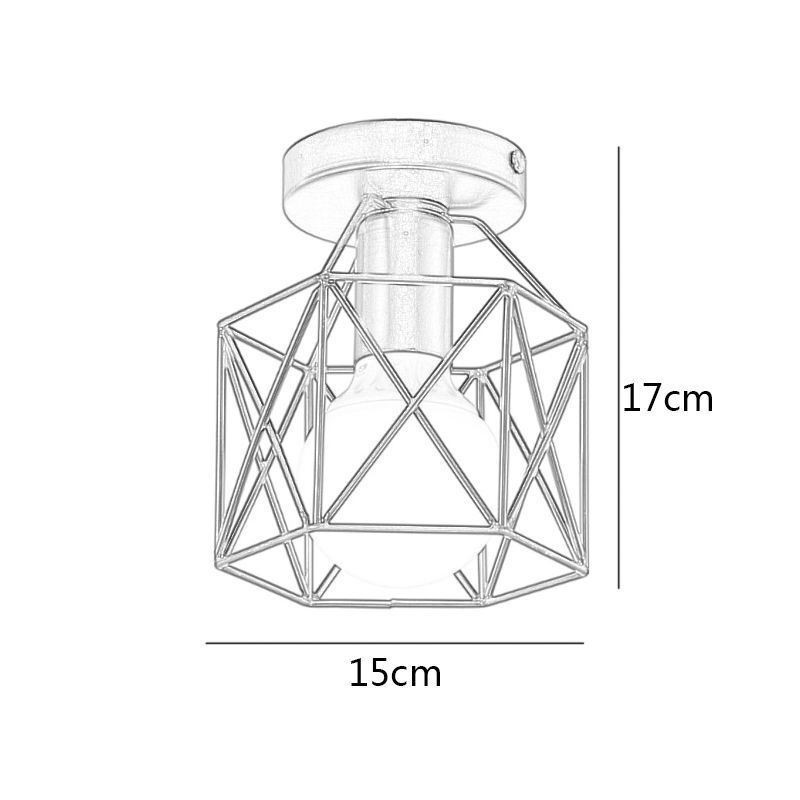 Lámpara de techo empotrada con jaula de metal