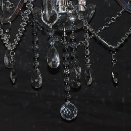 Lámpara de araña moderna y espléndida de 3 luces con brazo de cristal