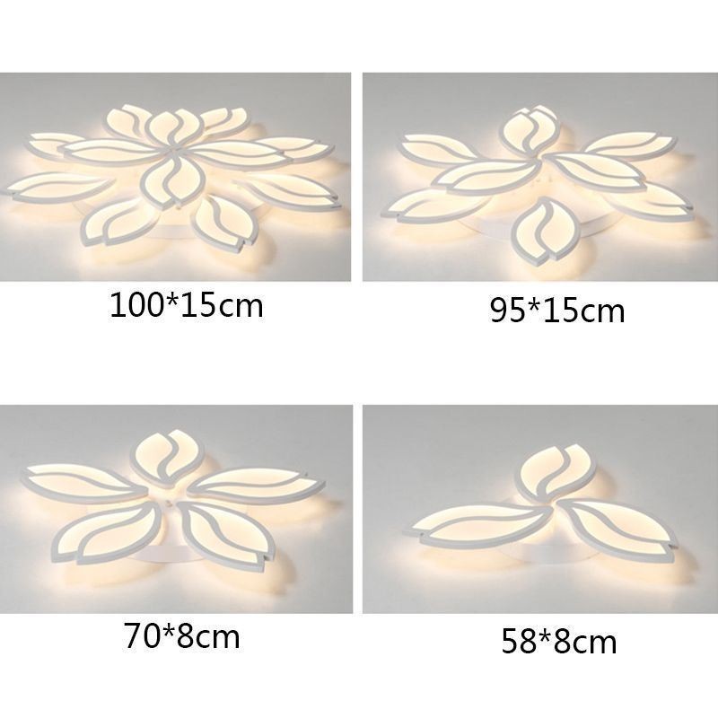 Lámpara de techo empotrada con diseño de flores de acrílico