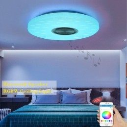 Lámpara decorativa empotrada con control remoto por aplicación y altavoz musical Bluetooth