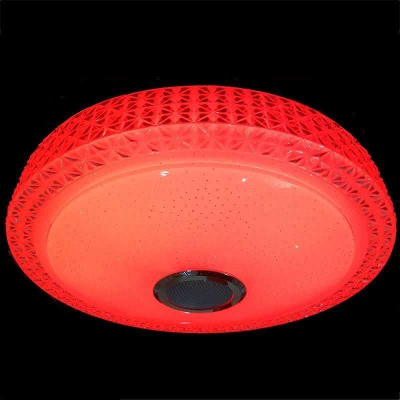 Lámpara de techo decorativa con control remoto por aplicación, altavoz de música Bluetooth, montaje empotrado