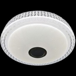 Lámpara de techo decorativa con control remoto por aplicación, altavoz de música Bluetooth, montaje empotrado