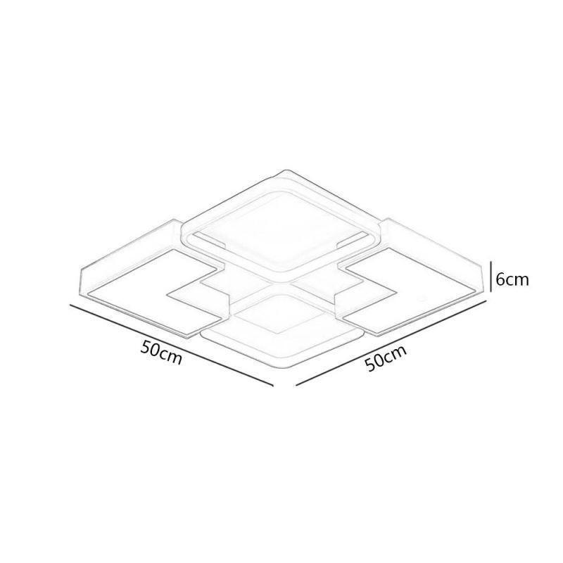 Lámpara de techo empotrada de acrílico, iluminación decorativa creativa