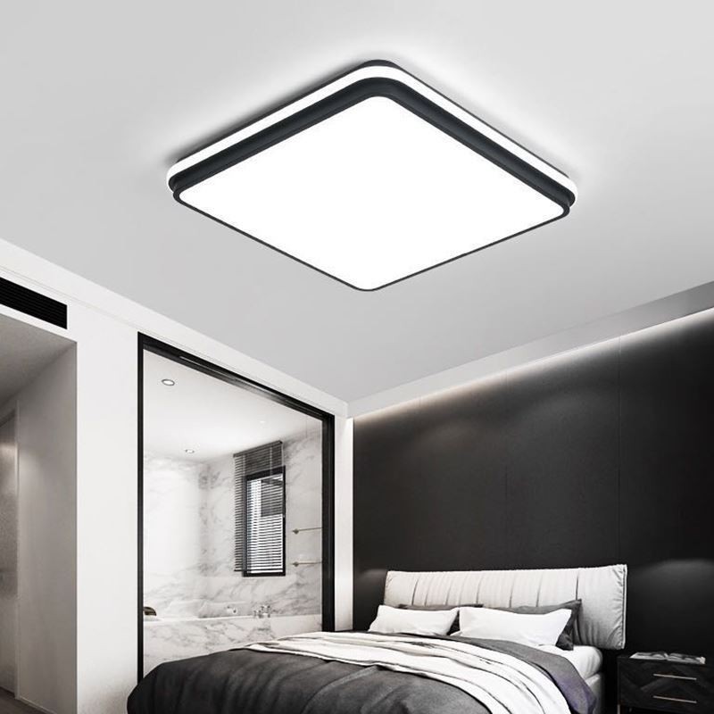 Lámpara de techo empotrada cuadrada minimalista, iluminación acrílica moderna