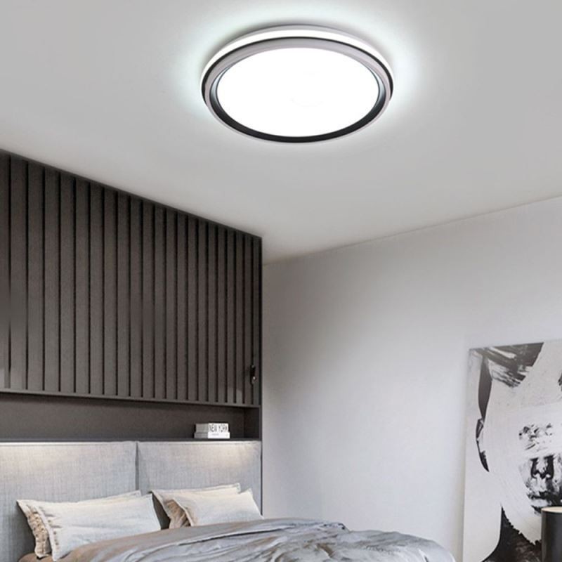 Lámpara de techo empotrada circular minimalista, iluminación acrílica moderna