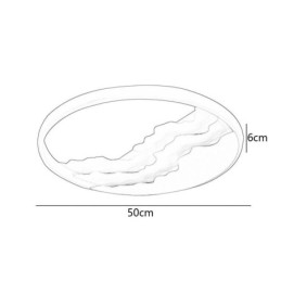 Lámpara de techo acrílica redonda empotrada con forma de onda única