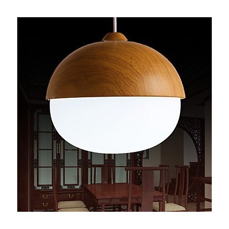 Lámpara de araña estilo mini moderna contemporánea de madera de bambú