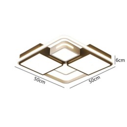 Lámpara de techo empotrada moderna de acrílico cuadrada en blanco y negro
