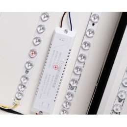 Lámpara de techo empotrada moderna de acrílico cuadrada en blanco y negro