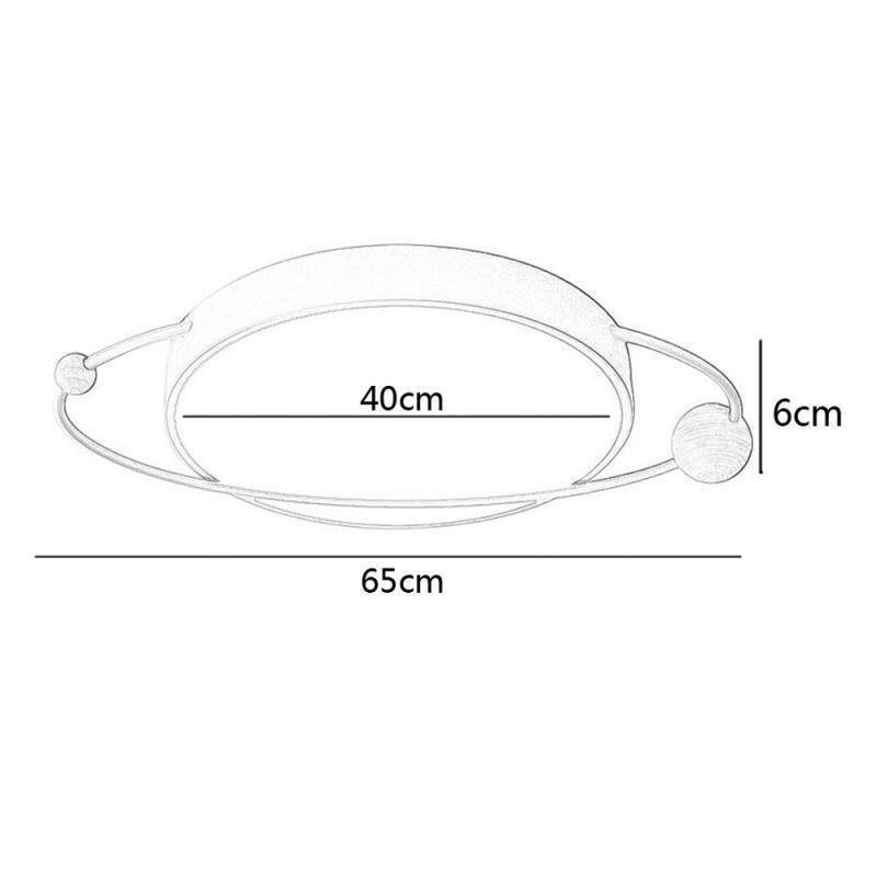 Lámpara de techo redonda moderna Planet, lámpara empotrada
