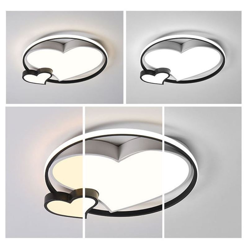 Lámpara de techo empotrada Double Hearts, iluminación decorativa