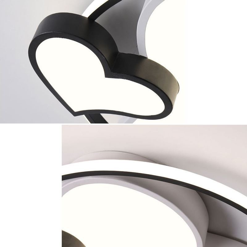 Lámpara de techo empotrada Double Hearts, iluminación decorativa