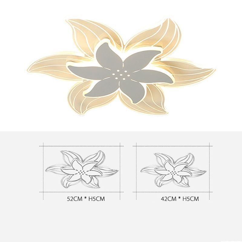 Lámpara de techo empotrada con forma de flor, elegante y decorativa.