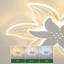 Lámpara de techo empotrada con forma de flor, elegante y decorativa.