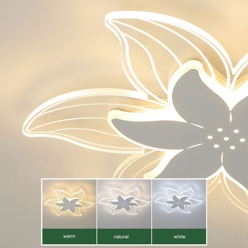 Lámpara de techo empotrada con forma de flor, elegante y decorativa.
