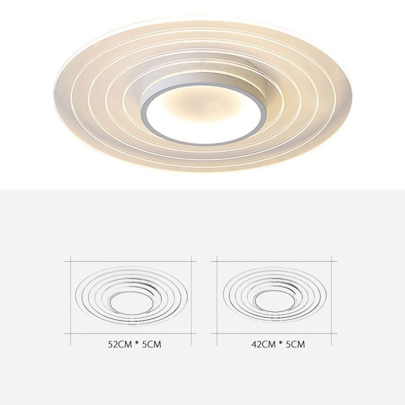 Lámpara de techo empotrada circular moderna, luminaria minimalista