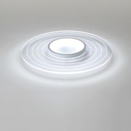 Lámpara de techo empotrada circular moderna, luminaria minimalista