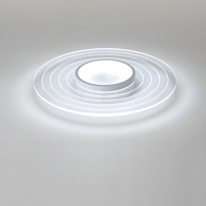 Lámpara de techo empotrada circular moderna, luminaria minimalista