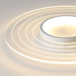 Lámpara de techo empotrada circular moderna, luminaria minimalista