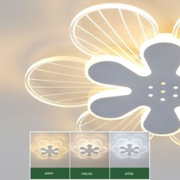 Lámpara de techo decorativa moderna con diseño de flores bonitas y montaje empotrado