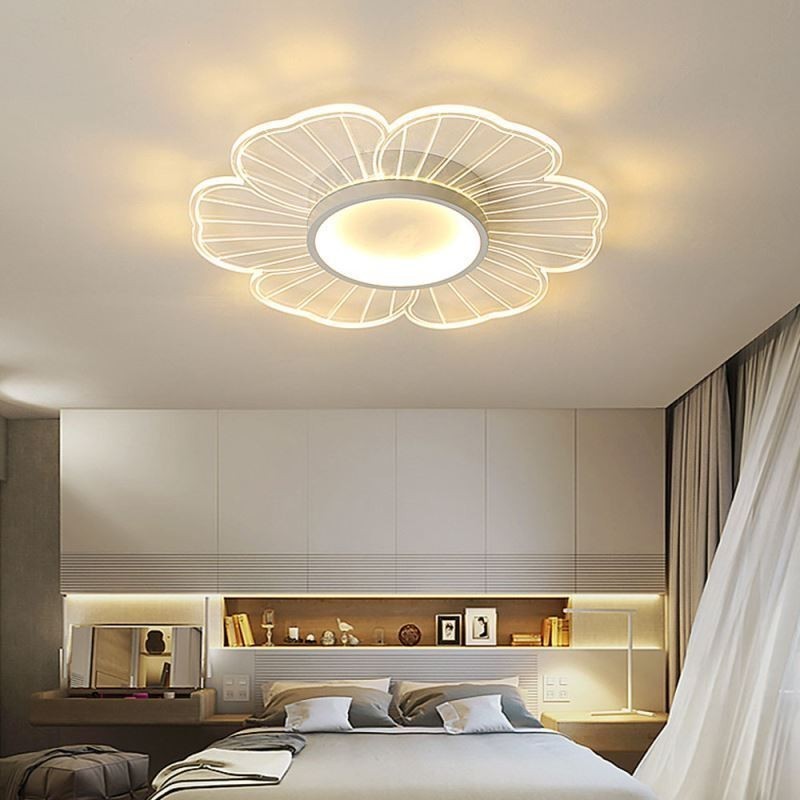Lámpara de techo empotrada de pétalos minimalista, iluminación decorativa creativa