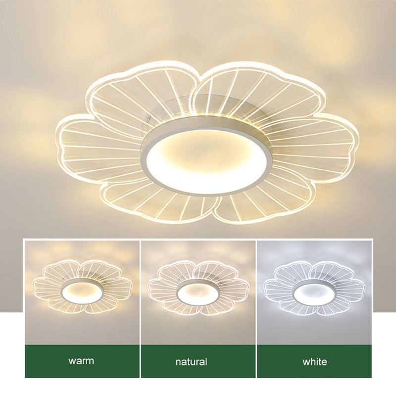 Lámpara de techo empotrada de pétalos minimalista, iluminación decorativa creativa