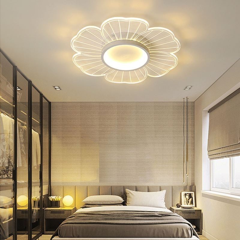 Lámpara de techo empotrada de pétalos minimalista, iluminación decorativa creativa