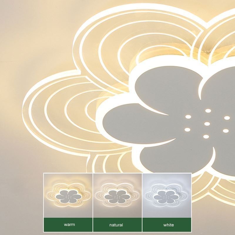 Preciosa lámpara de techo empotrada de pétalos, lámpara acrílica minimalista