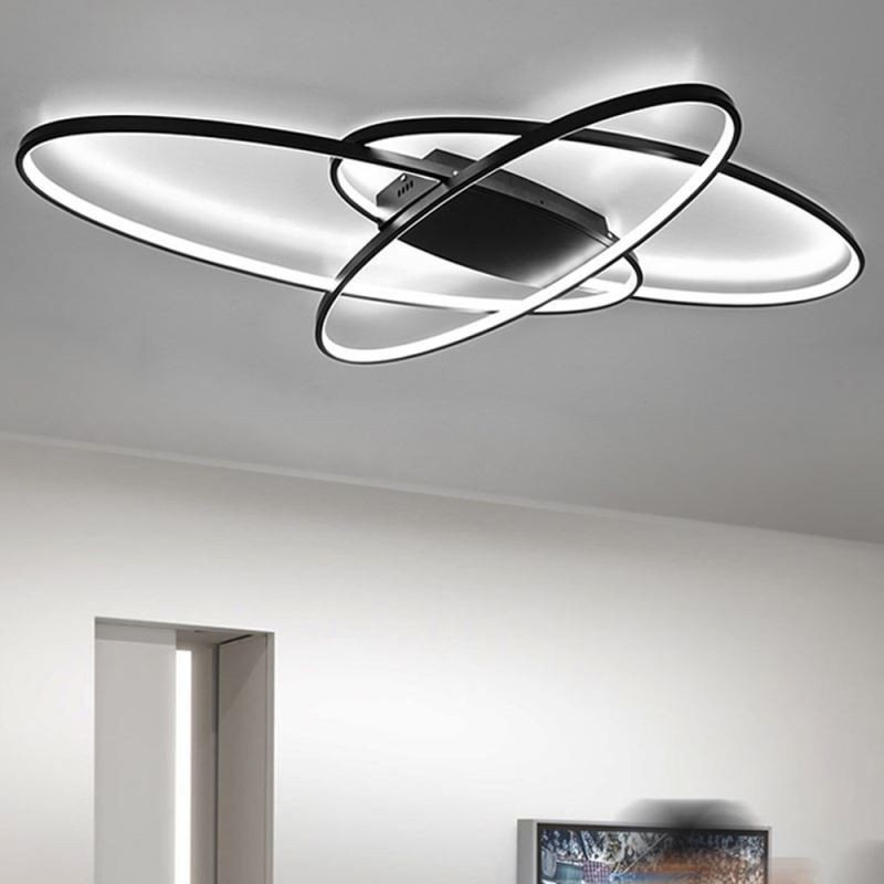 Lámpara de techo empotrada ovalada moderna, lámpara decorativa de acrílico