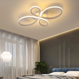 Lámpara de techo empotrada moderna con diseño floral, iluminación decorativa
