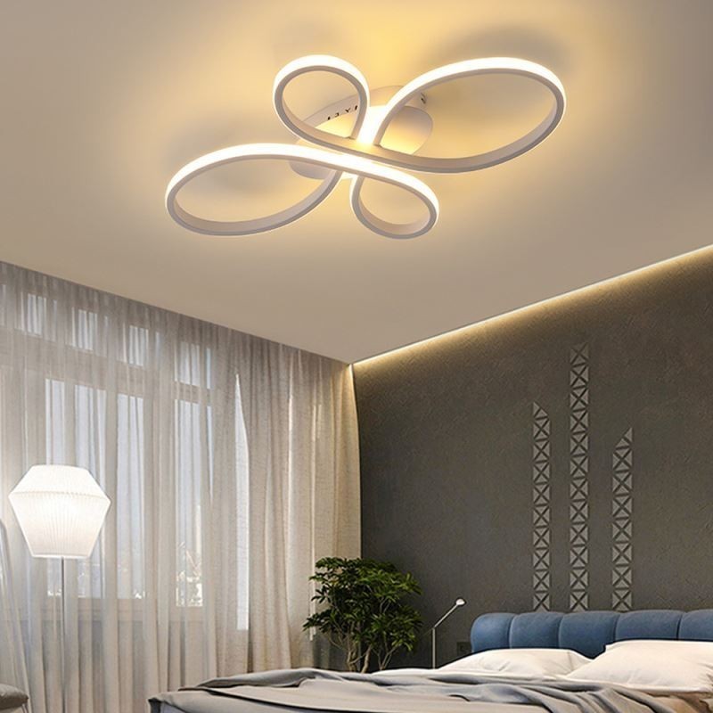 Lámpara de techo empotrada moderna con diseño floral, iluminación decorativa