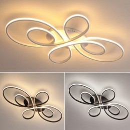 Lámpara de techo empotrada moderna con diseño floral, iluminación decorativa