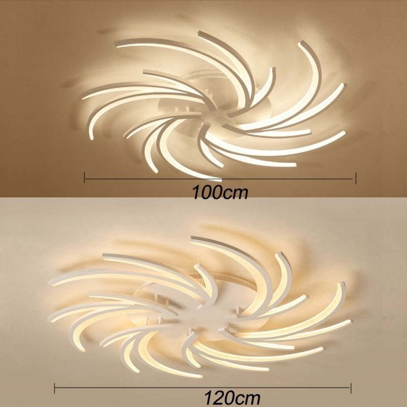 Lámpara de techo empotrada con diseño de molino de viento moderno, iluminación decorativa irregular