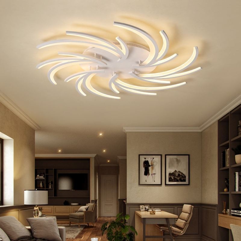Lámpara de techo empotrada con diseño de molino de viento moderno, iluminación decorativa irregular