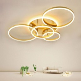 Lámpara de techo acrílica moderna empotrada con anillo de halo