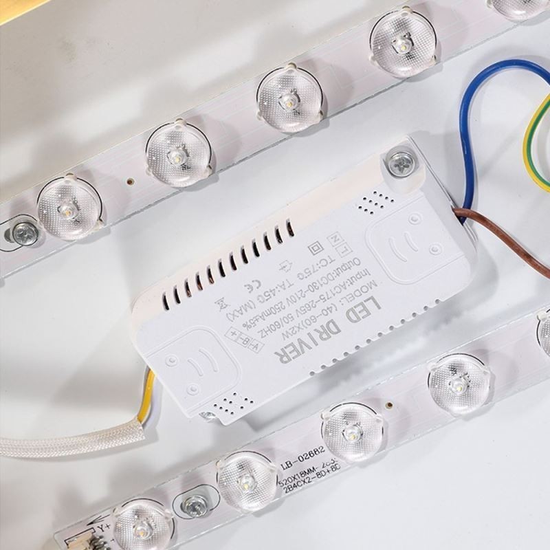 Lámpara de techo redonda empotrada de acrílico dorado moderno
