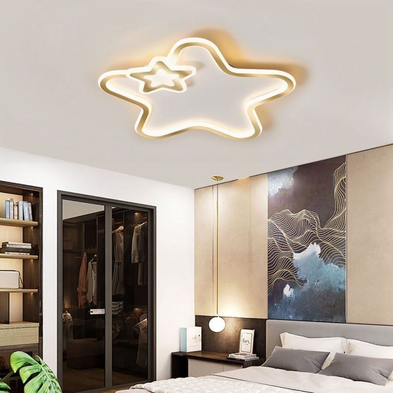 Lámpara de techo Creative Star empotrada Golden Star