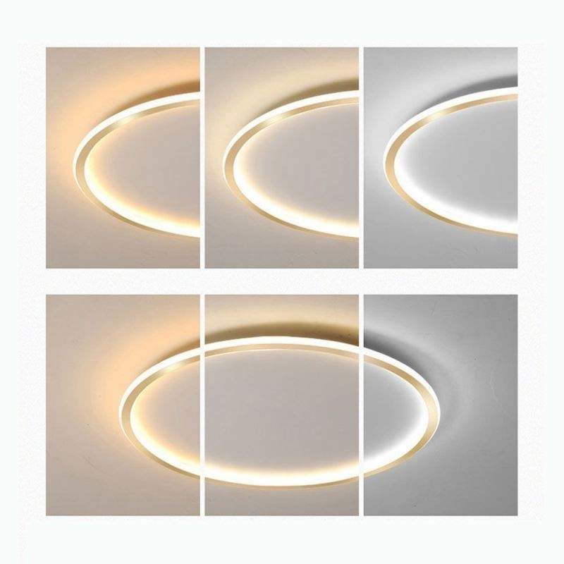 Lámpara de techo circular minimalista empotrada