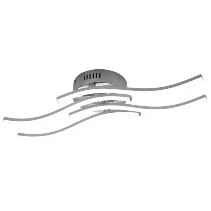 Lámpara de techo moderna y sencilla de acrílico con forma de onda y montaje empotrado