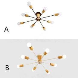 Lámpara de araña moderna con ramas de madera y montaje empotrado Magic Beans